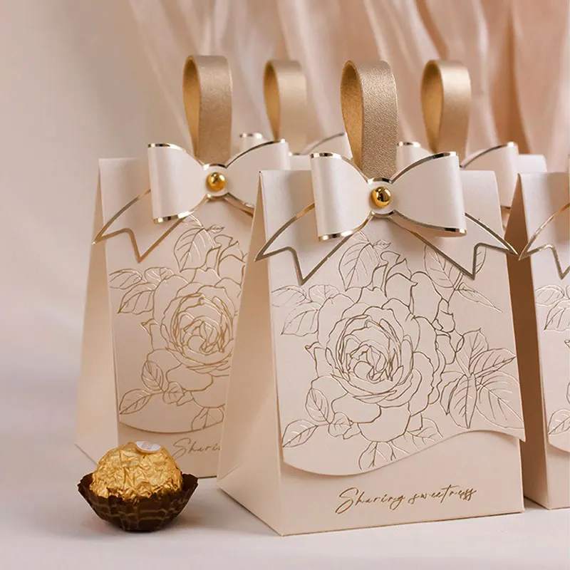Caja de regalo pequeña de mano, cartón de mariposa, estuche de dulces para Festival, boda, fiesta, embalaje de regalo, CAJA PLEGABLE, 10/20/30 piezas