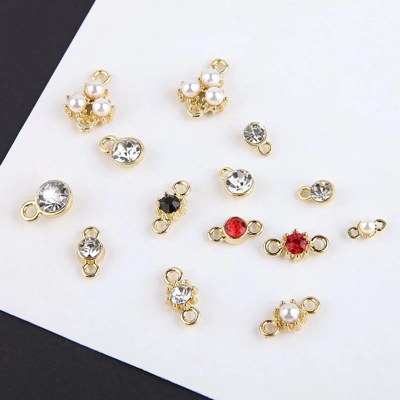 10x Double Cup Pearl Crystal Charms for Jewelry - usage example