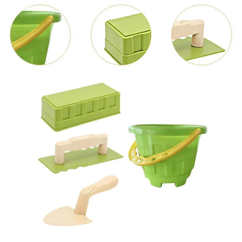 4Pcs Beach and Sand Toy Set Sand Castle Making Tools for Children Boys Girls