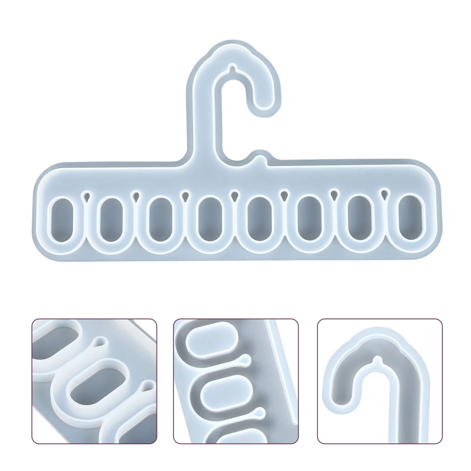

DIY Silicone Hanger Mold Clothes Rack Making Coat Hanger Mould High Transparency Flexible Easy Clean Gift Friends
