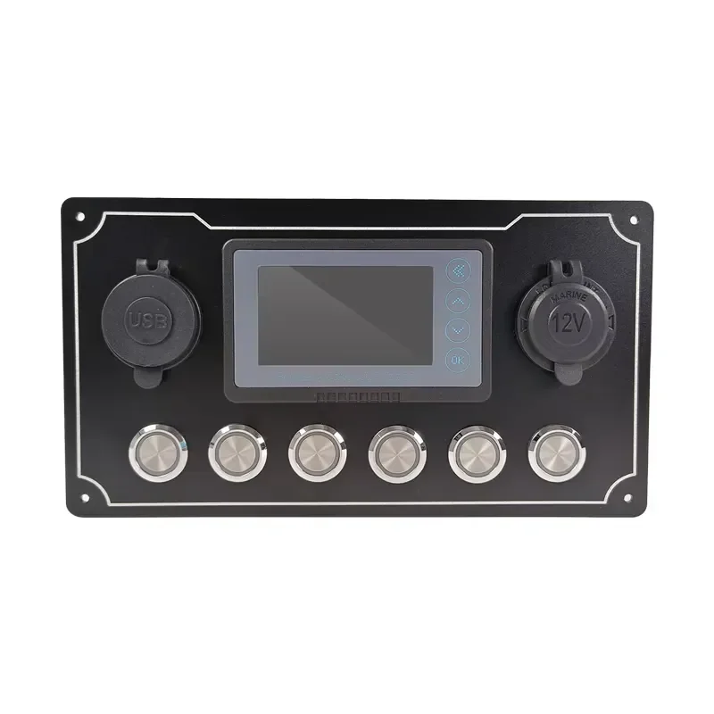 Aluminum Alloy Round Control Panel for RV Accessories Central Console Dashboard Trim Caravan Motorhome Interior Decoration