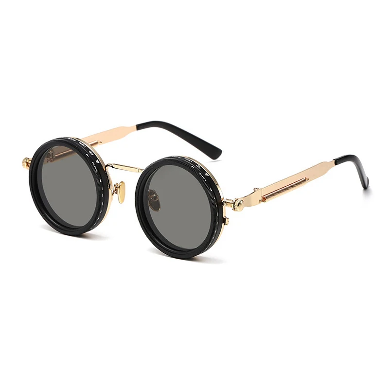 ND Dimmen Gläser Polarisierte Sonnenbrille Männer Frauen Runde Retro Punk Fahren Brillen Outdoor Shades UV400 Einstellbare Brillen