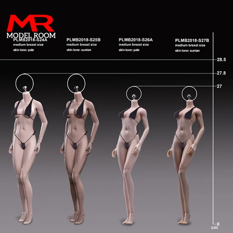 

TBLeague S24A S25B S26A S27B 1/6 Asian Girl Slender Seamless Body 12'' Female Soldier Middle Breast Action Figure Flexible Body