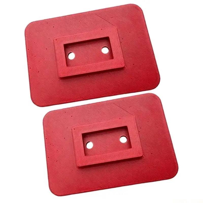 U2JB Leg Base Plate Set for Motorhome Parking Site Use, 14x10cm Foot Support Plates, 2 Piece for Rough Terrain Use