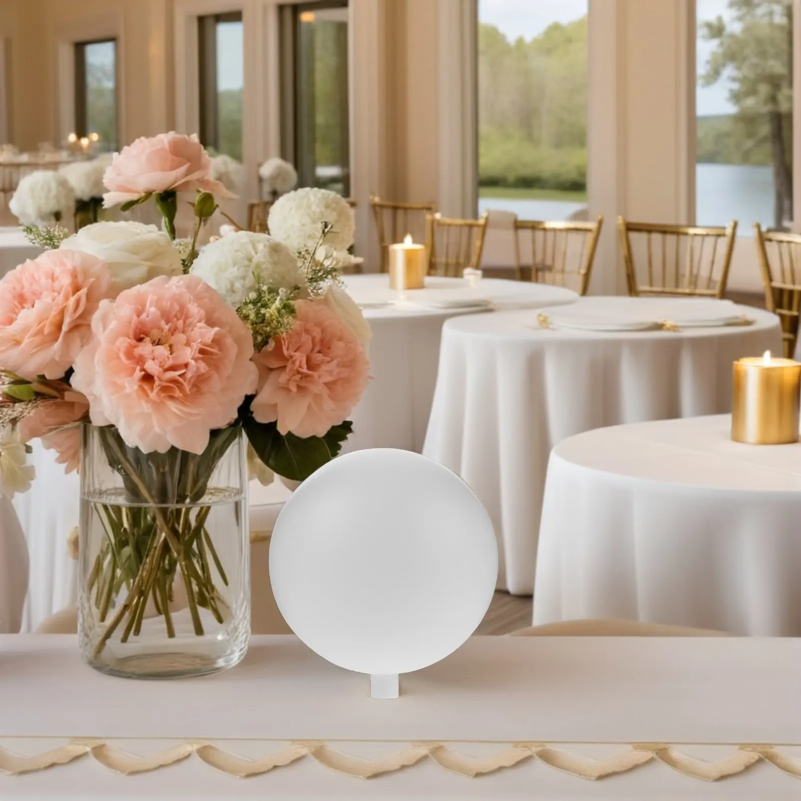 2Pcs Plastic Globe Lamp Shade Round Sphere Lampshade Secure Fit Light Cover for Wedding Party Lawn Decor Lighting Fixture