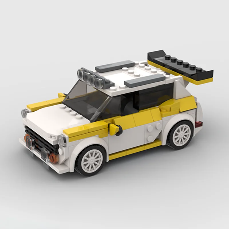 219PCS MOC City Champions Super Car Mini Cooper Model Technology DIY Creative Assembly Building Blocks Display Birthday Gift Set