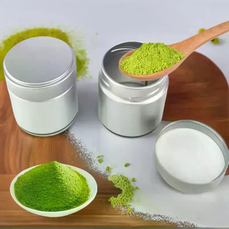 1 Pcs Portable Mini Matcha Powder Can Thick Tinplate Tea Sealed Jar Spice Storage Box Container Box Kitchen Gadgets Household
