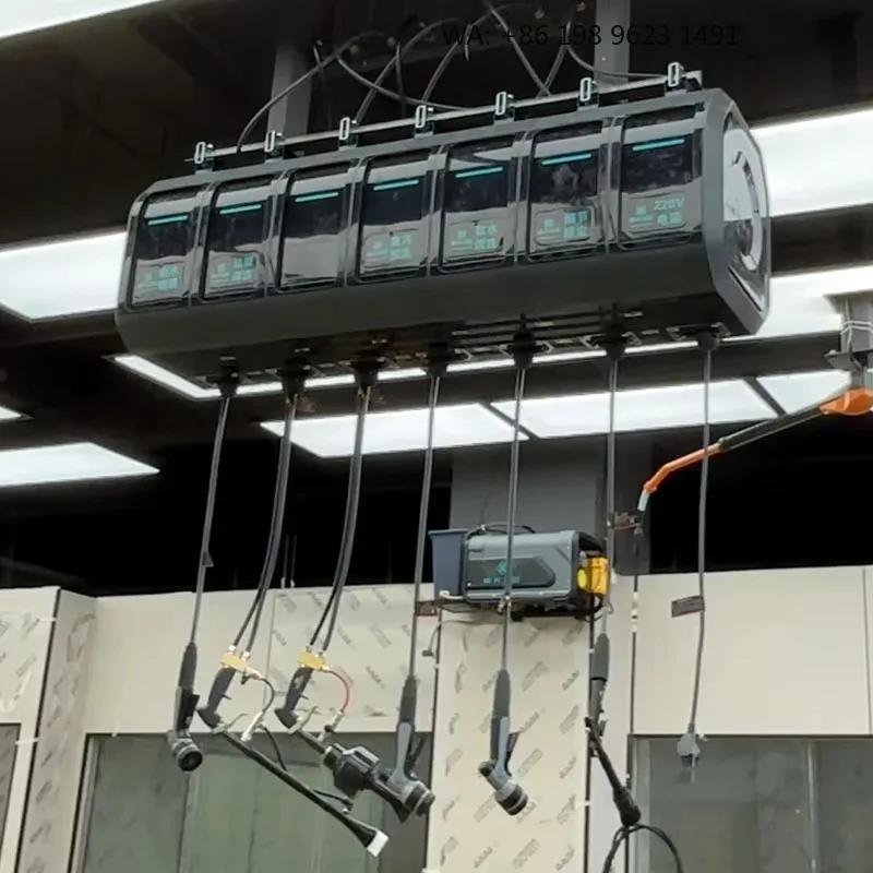 7 Line Integrated Car Wash Hose Reel 1Water 1Pre-wash 1Coating 1Air 1 Dual Pipe Foam&Gap  Commercial  Equipment