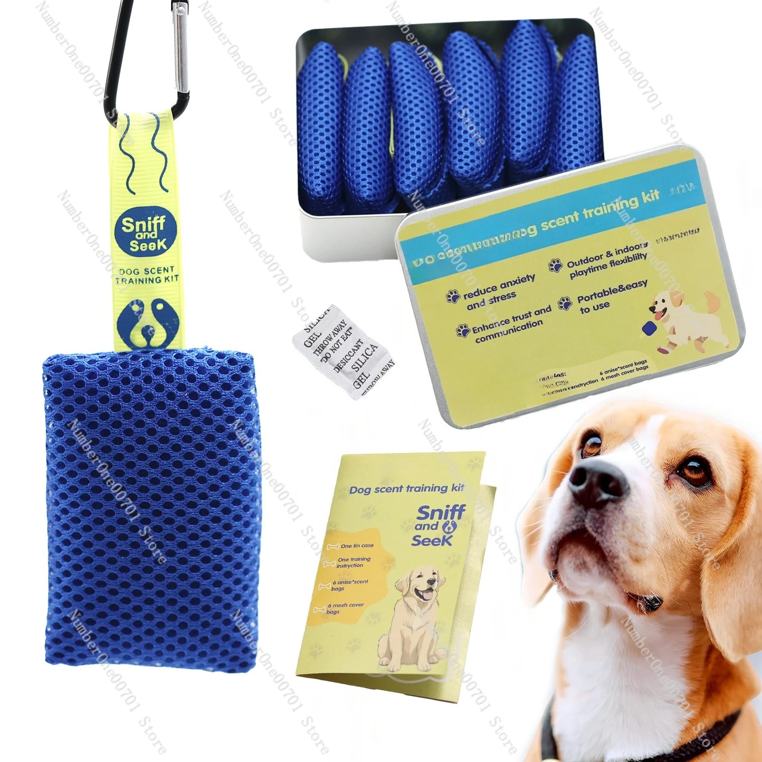 Dog Scent Work Game Pouch Pet Nose Smell Training Kit Aroma Enrichment Toy For Canine Mental Stimulation Training