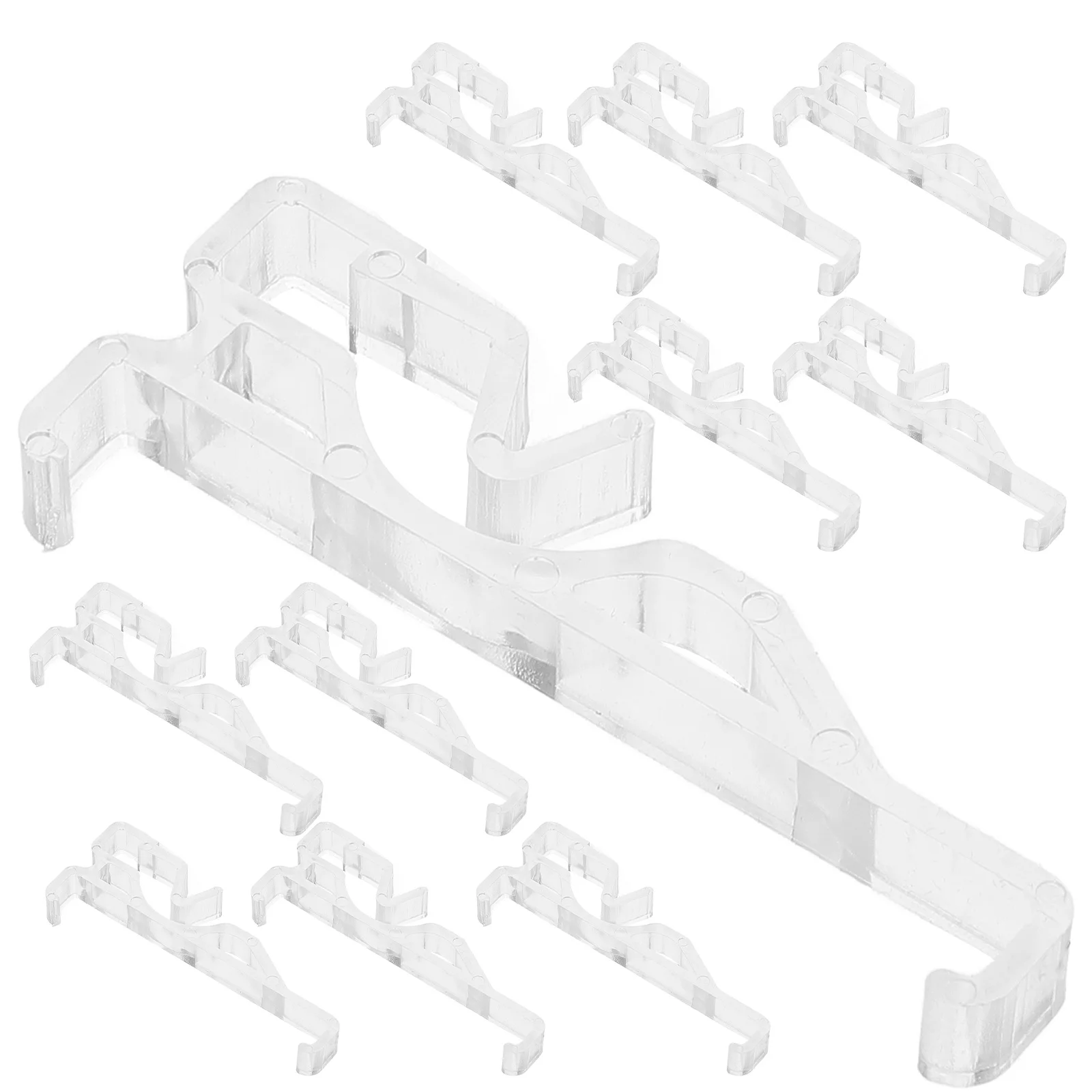 

12pcs Blind Valance Clips Clear Plastic Hidden Brackets For Horizontal Wood Blinds Retainer Holder Replacement Parts Window