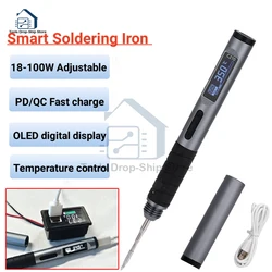 DC 9-20V Soldering Iron Portable Mini Type-C USB Household Electronic Repair Solder Welding Tool Student Electric Soldering Pen