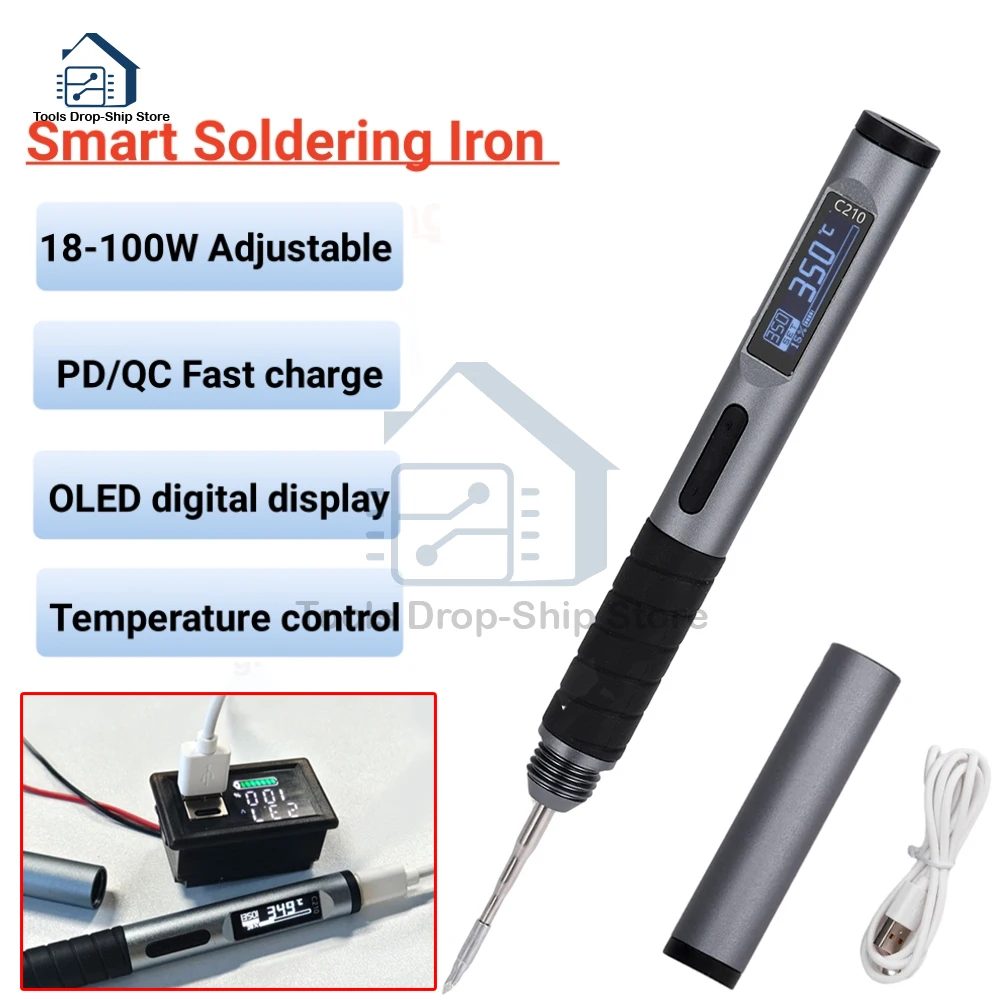 DC 9-20V Soldering Iron Portable Mini Type-C USB Household Electronic Repair Solder Welding Tool Student Electric Soldering Pen