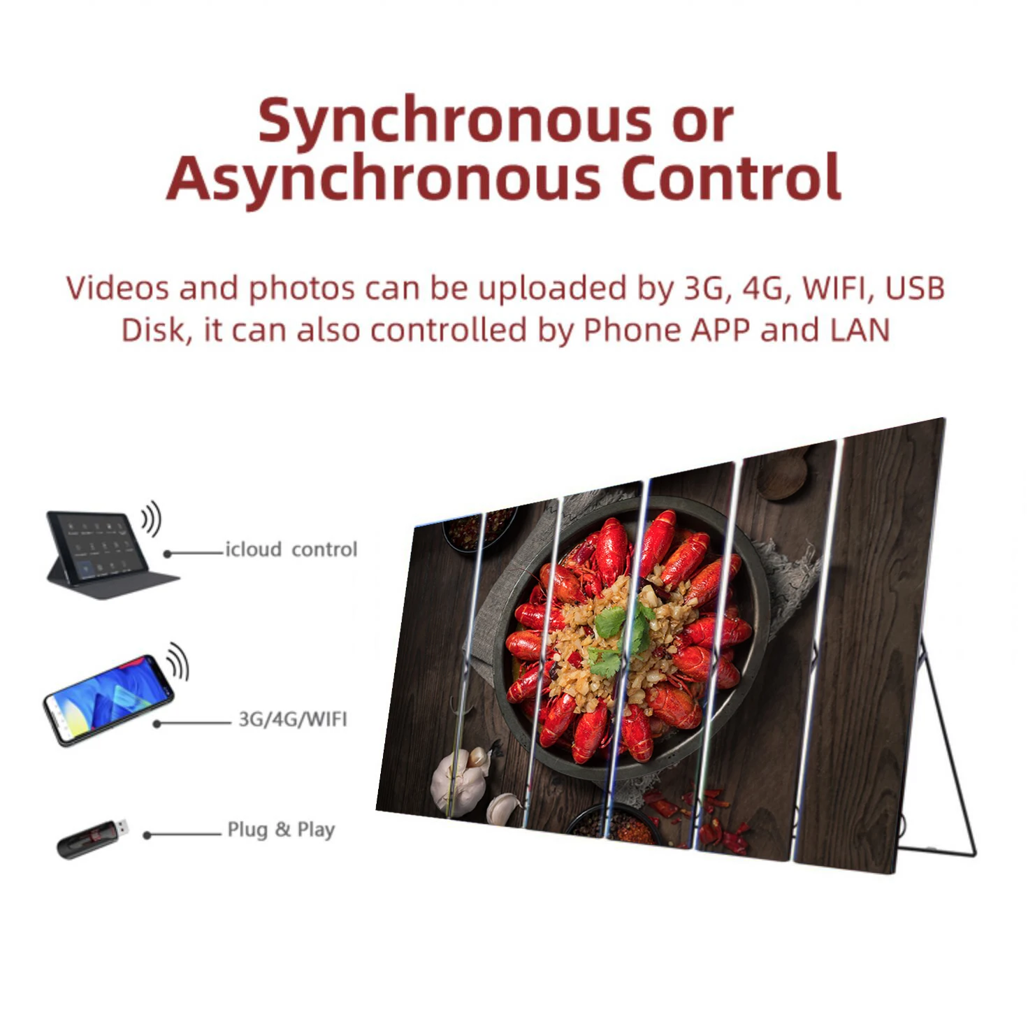 P1.25 P1.53 P1.86 P2.5 Commercial Ads Screen Led Advertising Player Wall Mount Media Player Poster Digital Signage and Displays