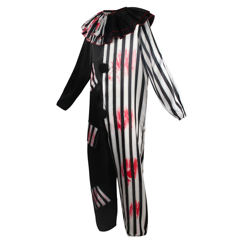 Costume de clown Terrifier pour hommes et femmes, costume d'Halloween, combinaison de taille libre, robe de Noël, tenues de performance de carnaval, adultes