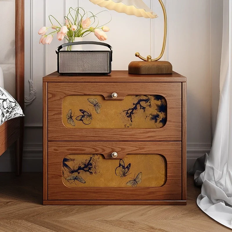 Solid wood card door cabinet antique home living room combination TV cabinet bedroom bedside table