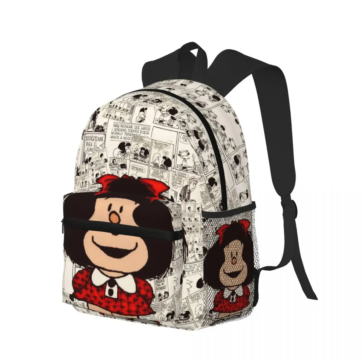 Mafalda Printed Lightweight Casual Schoolbag For School, Outdoor, Shopping, Office 16in