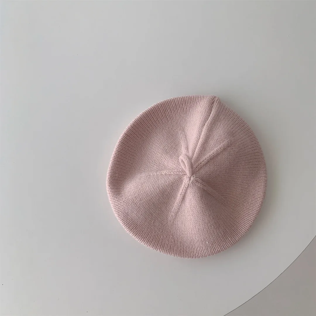 Baby Girl Autumn Sweet Thin Breathable Candy Color Berets Fashion All-match Painter Hat Infant Boy Cotton Comfortable Cap