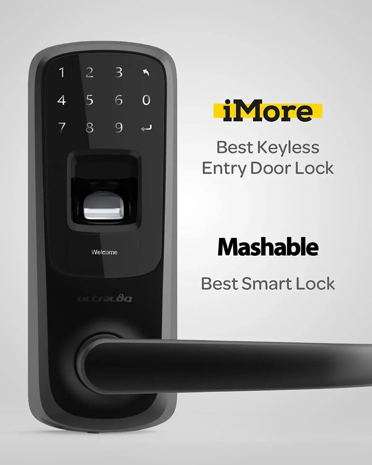 2024 HOT UL3 BT 2nd Gen Smart Lock (Black) + WiFi Bridge, 5-in-1 Keyless Entry Electronic Door Handle