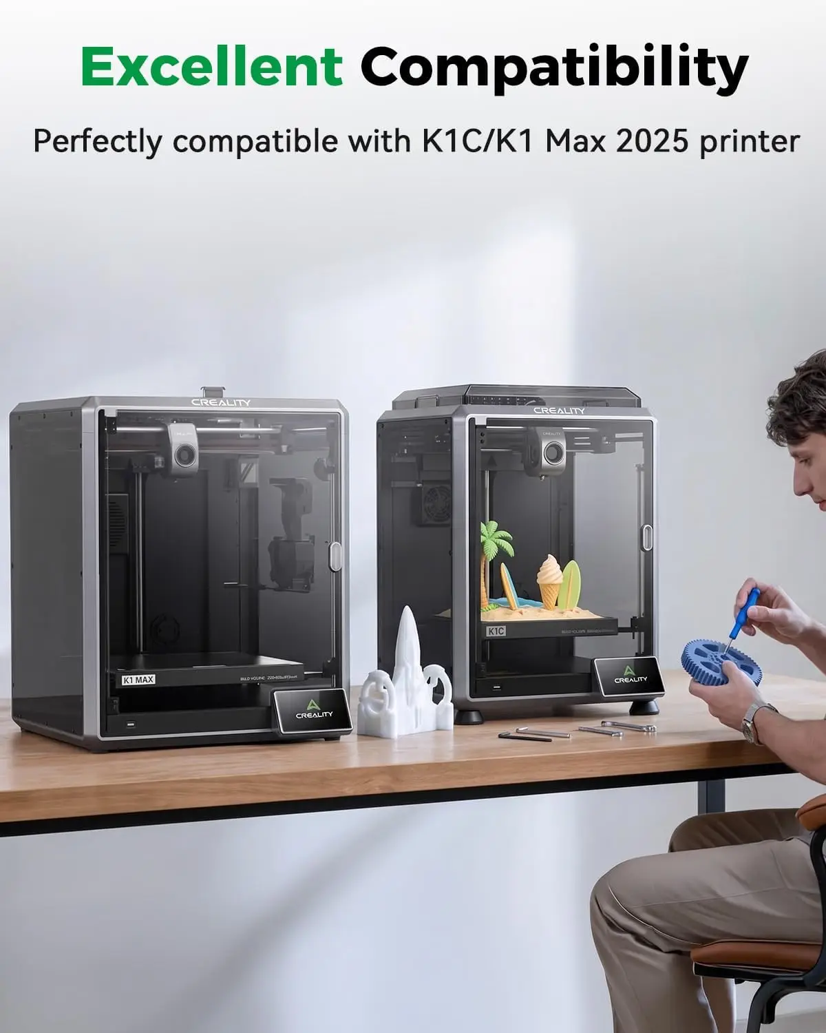 Oryginalna płyta głowicy drukującej Creality K1C/K1 Max 2025, płyta adaptera hotendu K1C 2025, dysza, płytka PCB - zamiennik do drukarki 3D K1 Max — zdjęcie produktu 4
