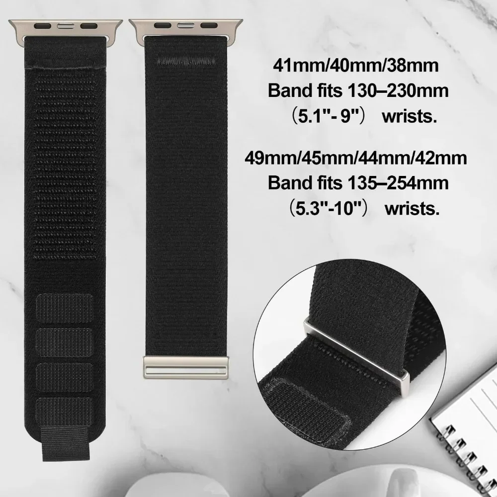 Trail Loop Strap for Apple Watch Band Ultra 2 49mm 45mm 44mm 46mm 42mm 38 40 41mm Nylon Bracelet iWatch Series 10 9 8 7 6 5 SE 3