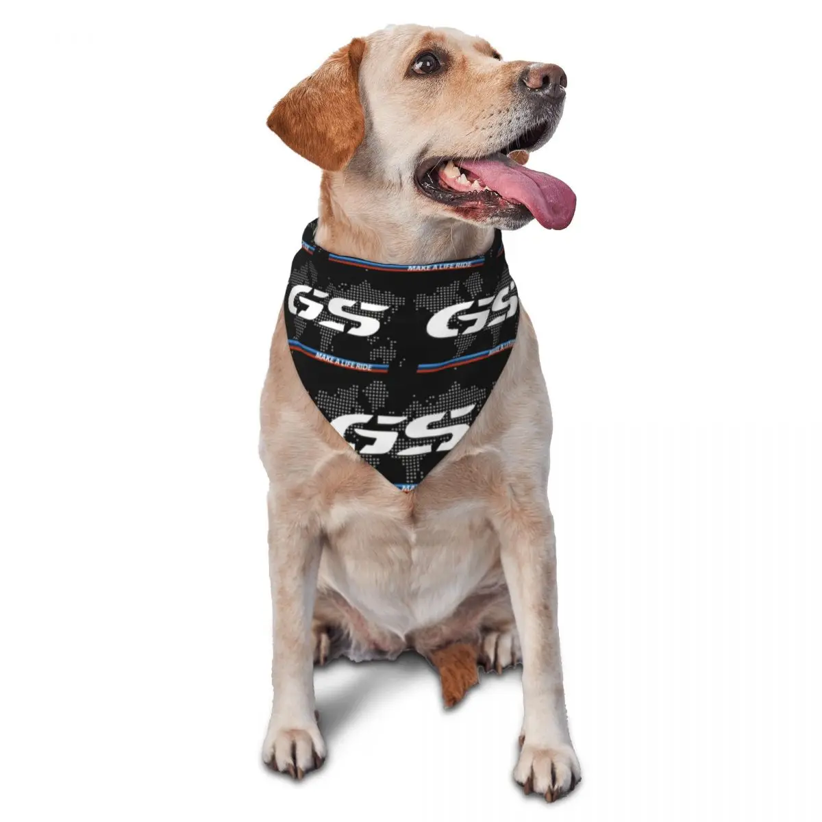 Make A Life Ride GS motocicleta aventura mascota triángulo Baberos perros gatos bufanda cuello decoración poliéster mapa mascota Bandana accesorios para mascotas