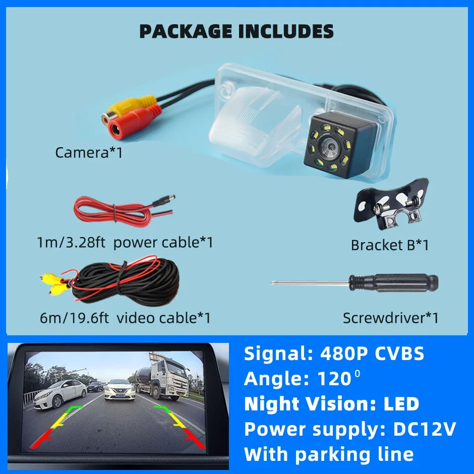 QXNY HD Backup Camera Reverse License Plate Light for For Volkswagen Eurovan Caravelle Transporter T4 Business 1990-2003