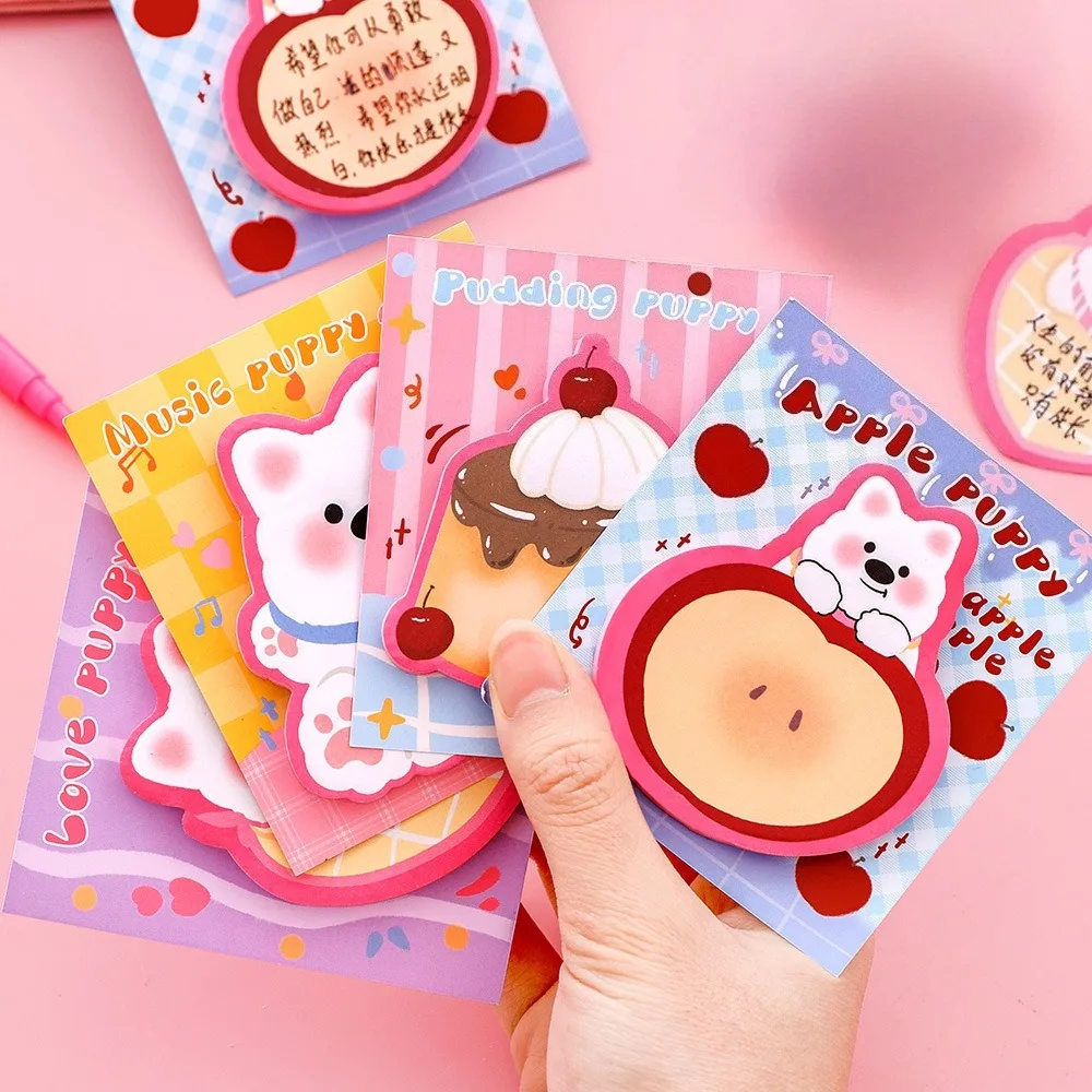 4Pcs/Set 30 Sheets Cute Cartoon Sticky Notes Kawaii Bear Memo Pad Portable Kids Pocket Notepad To Do List
