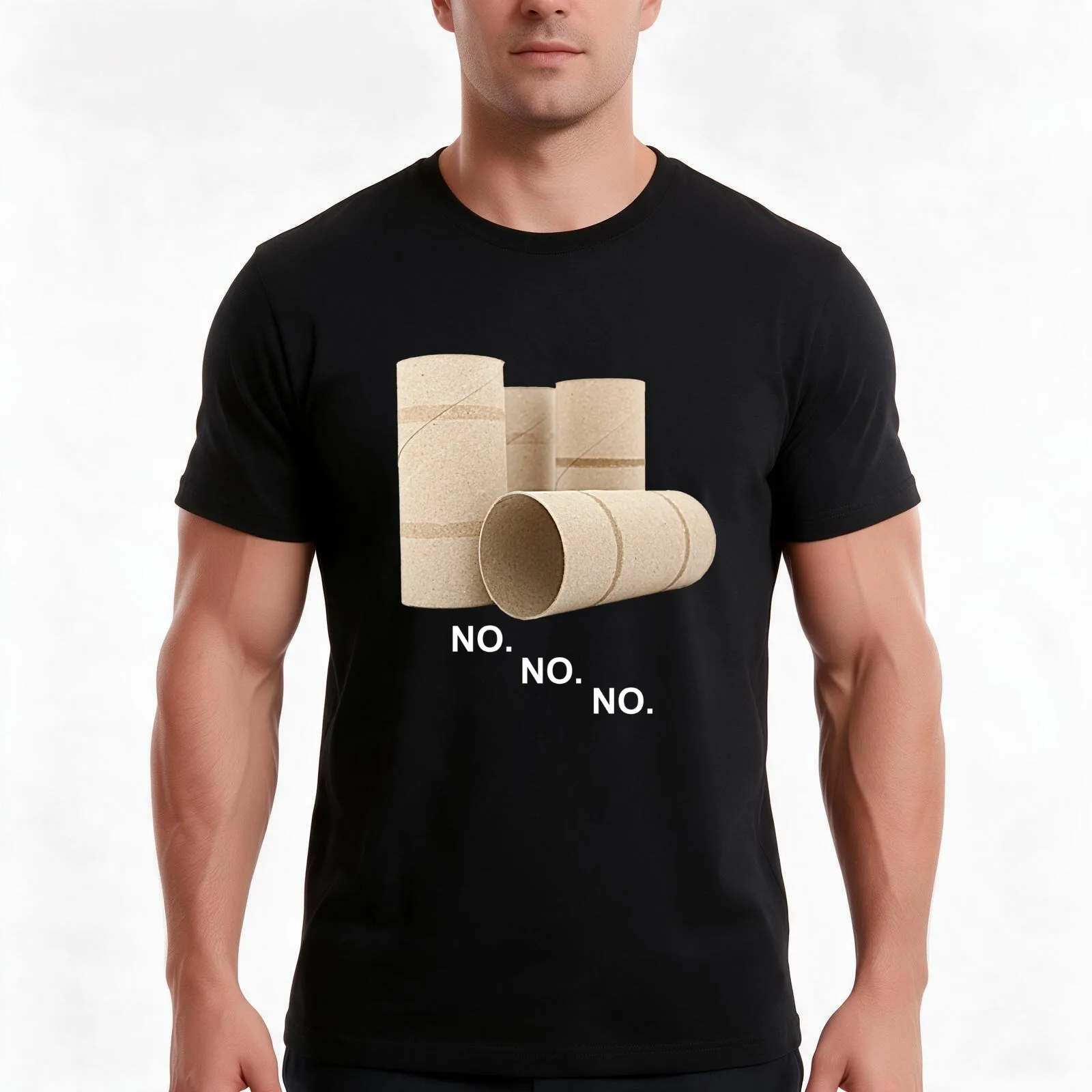 Toilet Paper Shortage Empty Toilet Paper Rolls T-Shirt, Summer Casual Cotton Tee, Oversized Streetwear Tops, Unisex Men Women