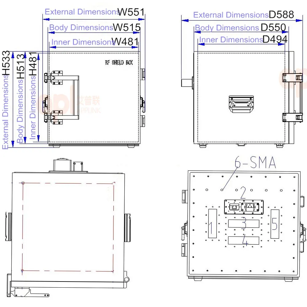 Probadores de señal inalámbricos Gsm, Lte, Bluetooth, w-lan, Wifi Gateway, Manual, Rf, emc, blindaje de habitación