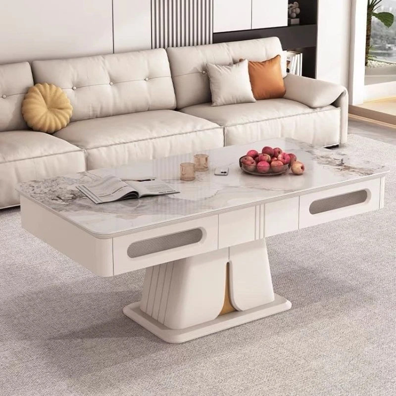 

Modern lift coffee table rock slab dining table multi-functional dual-purpose small apartment