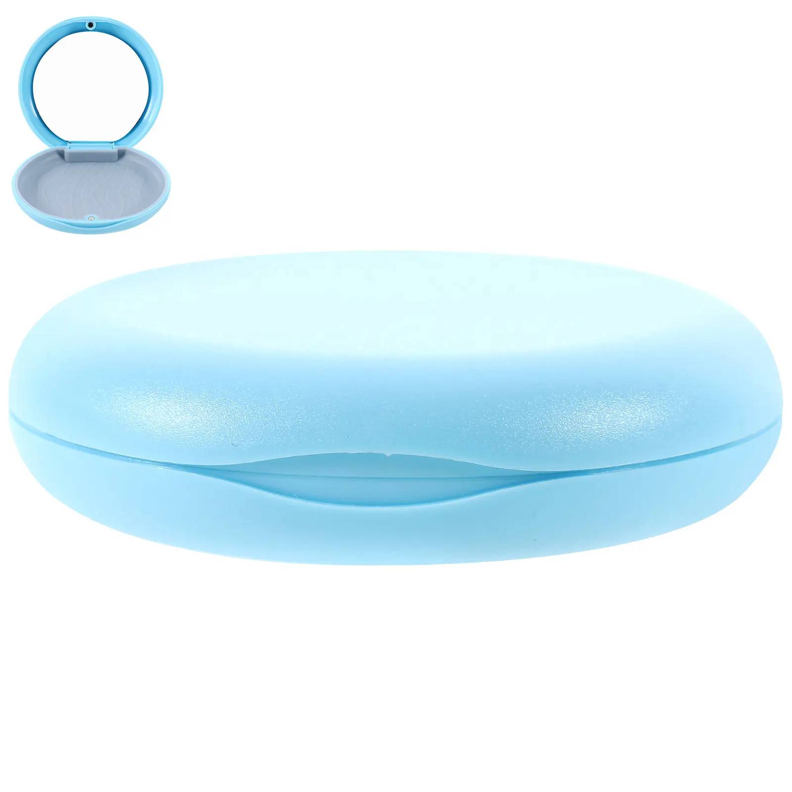 Lightweight Retainer Container with Mirror Magnetic Seal Denture Storage Holder for Teeth Retainers Guards Travel Use Strong