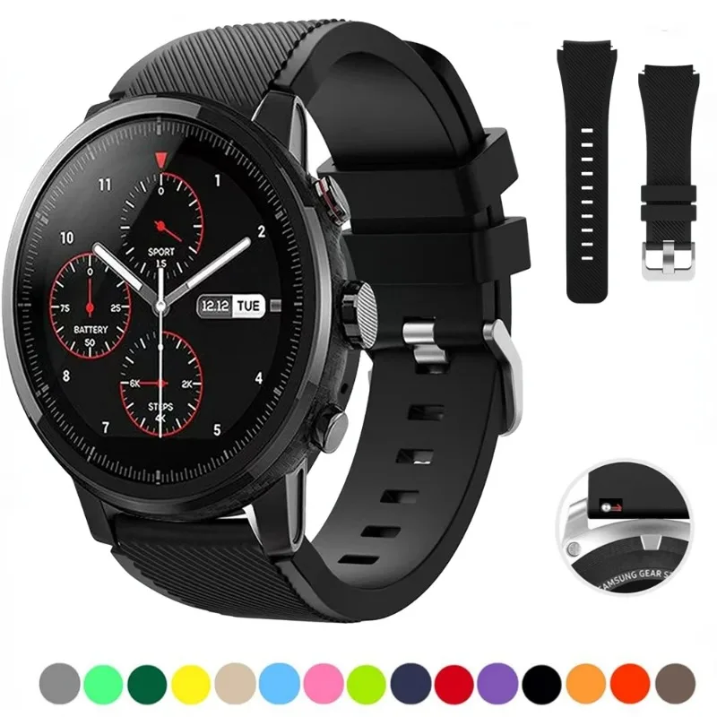 22mm Silikonarmband für Huawei Watch 5 GT7-6-5-4 Pro Komfortables Armband für Amazfit BIP Max-6/Balance 3 2/GTR4