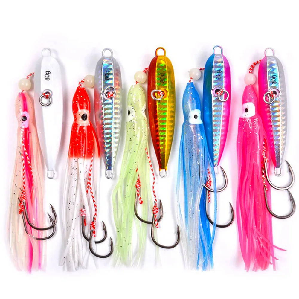 Inchiku Jigs 40g60g80g100g120g150g180g200g Metal Jigging Leurre Squid Skirt Kingfish Tenya Tairaba Madai Slow Bait Fishing Lure