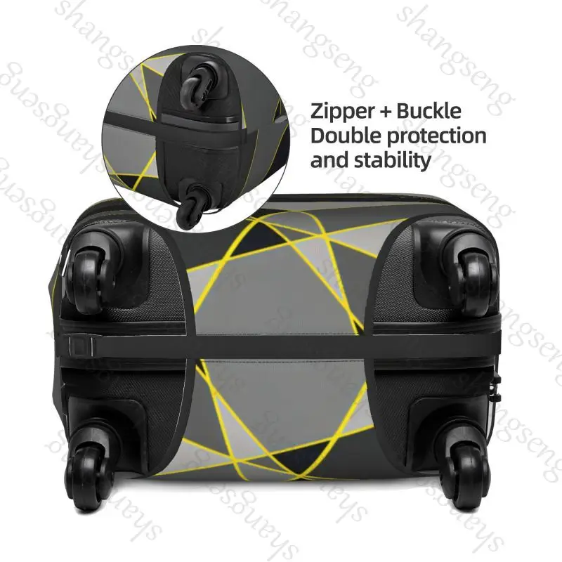 Geometric triangle pattern Thick Elastic Luggage Protective Cover Zipper Suit For Bag Suitcase Covers Trolley Cover Travel