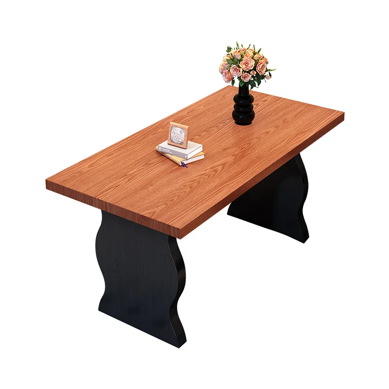 Medieval style all solid wood dining table French retro household rectangular table modern simple desk tea table