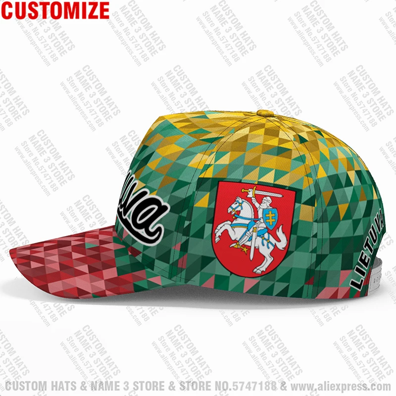 Lithuania Baseball Caps Free 3d Custom Name Team Lithuanian Logo Lt Hat Ltu Country Travel Lietuva Nation Lietuvos Flag Headgear