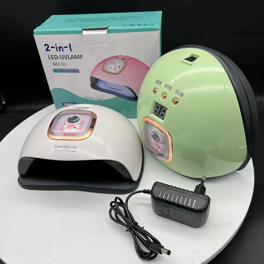 Unicorn 248W 54 Lamp Bead Cartoon Doll Decoration Nail Art Dryer High Power Nail Phototherapy Machine Nail Practise Equipmen