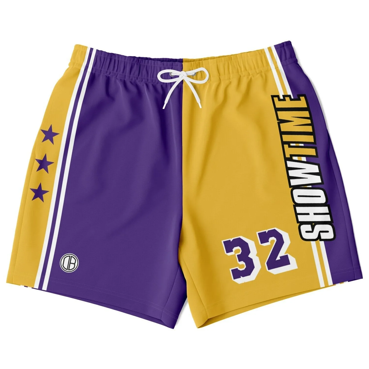 

#32 Magic Showtime Limited Men's Basketball Shorts Summer Quick-dry Soft Comfy Lightweight Swim Shorts Moto Shorts