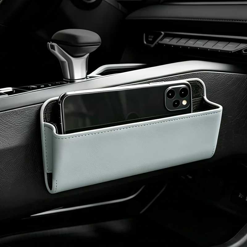Multifunctional Durable Universal Multi-Position Adhesive PU Leather Car Storage Box Auto Organizer For Mobile Phone Key Glasses