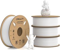 Creality Hyper PLA filament 1.75mm 30-600mm/s High speed 3D printer dimensional accuracy +/-0.02mm White 4 rolls (1KG/roll)