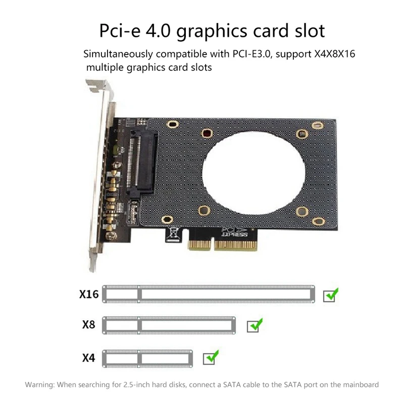 Top-PH46 U2 SFF-8639 Turn PCIE X4 Expansion Card U2 Pcie X4-U.2 Riser Card SFF-8639 GEN4 SSD