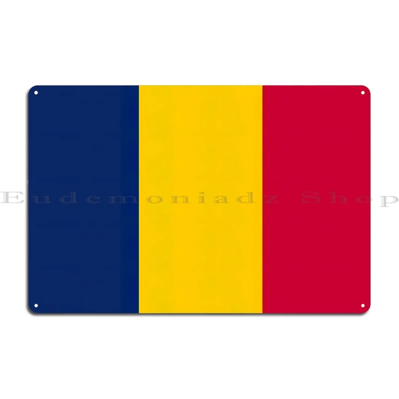 Romania Flag Metal Sign Rusty Customize Designing Wall Decor Wall Mural Tin Sign Poster