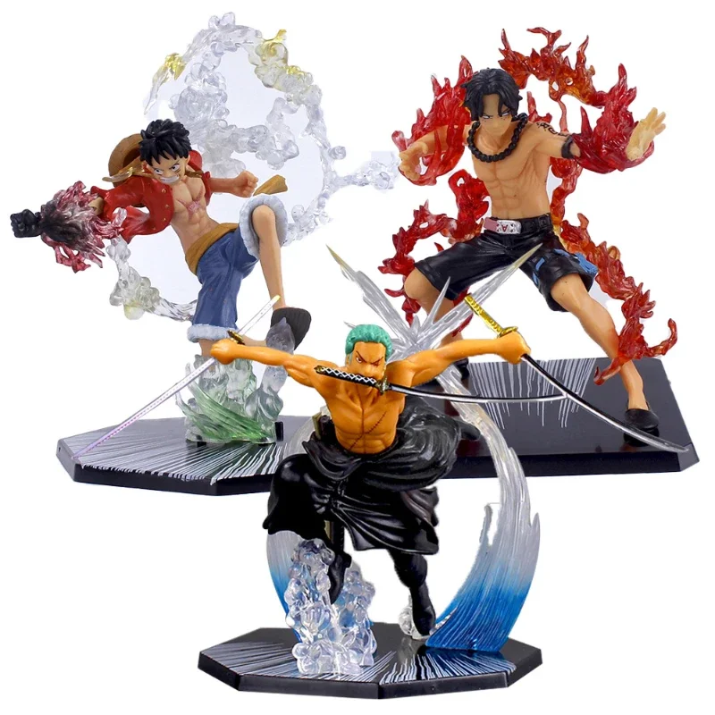 Anime One Piece Figure Luffy Portgas·D· Ace Roronoa Zoro Figurine Action Figures PVC Statue Collection Model Toys Gifts