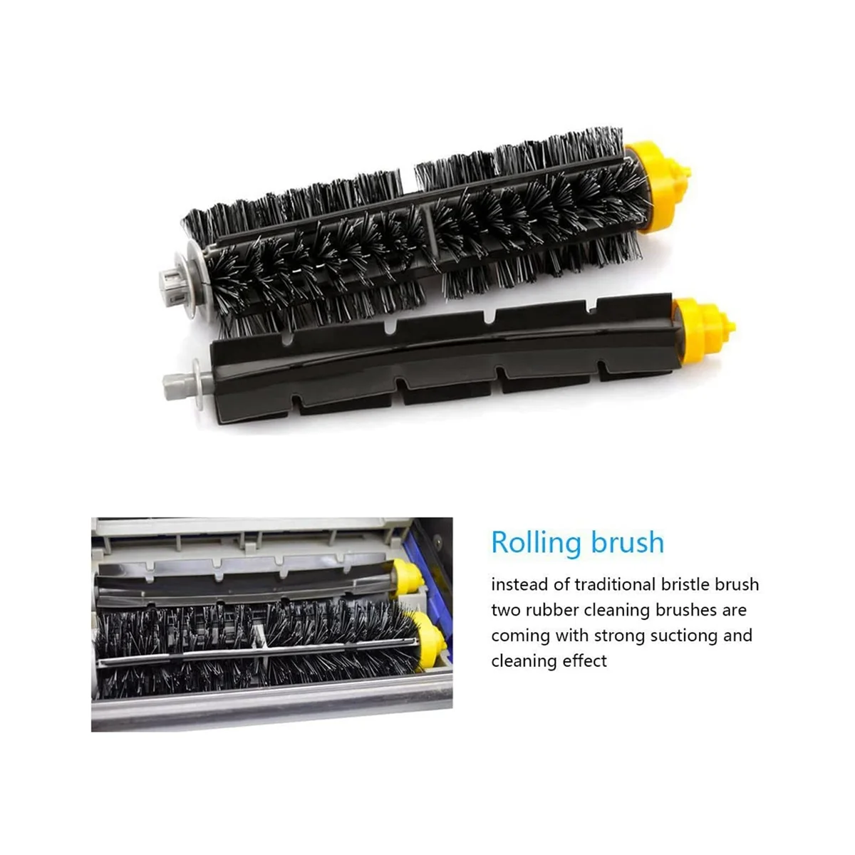 Roller Brush Filters Replacement Parts for iRobot Roomba 600 Series 610 620 650 675 677 692 671 694 691