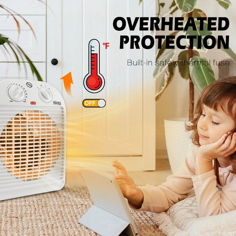 

Home Mini Heater, Adjustable Temperature Electric Fan Heater, Overheat Protection Heater, Multi-Functional Warm Air Fan