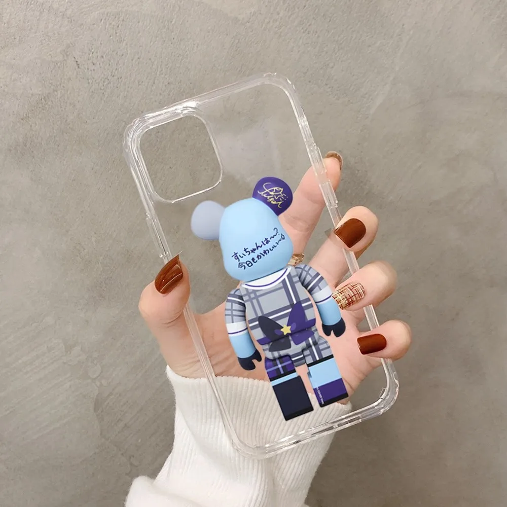 Japan B-BearbrickS Toy Silicone Soft for iphone 16 15 14 13 12 11 Pro Mini XS MAX Plus X Cover