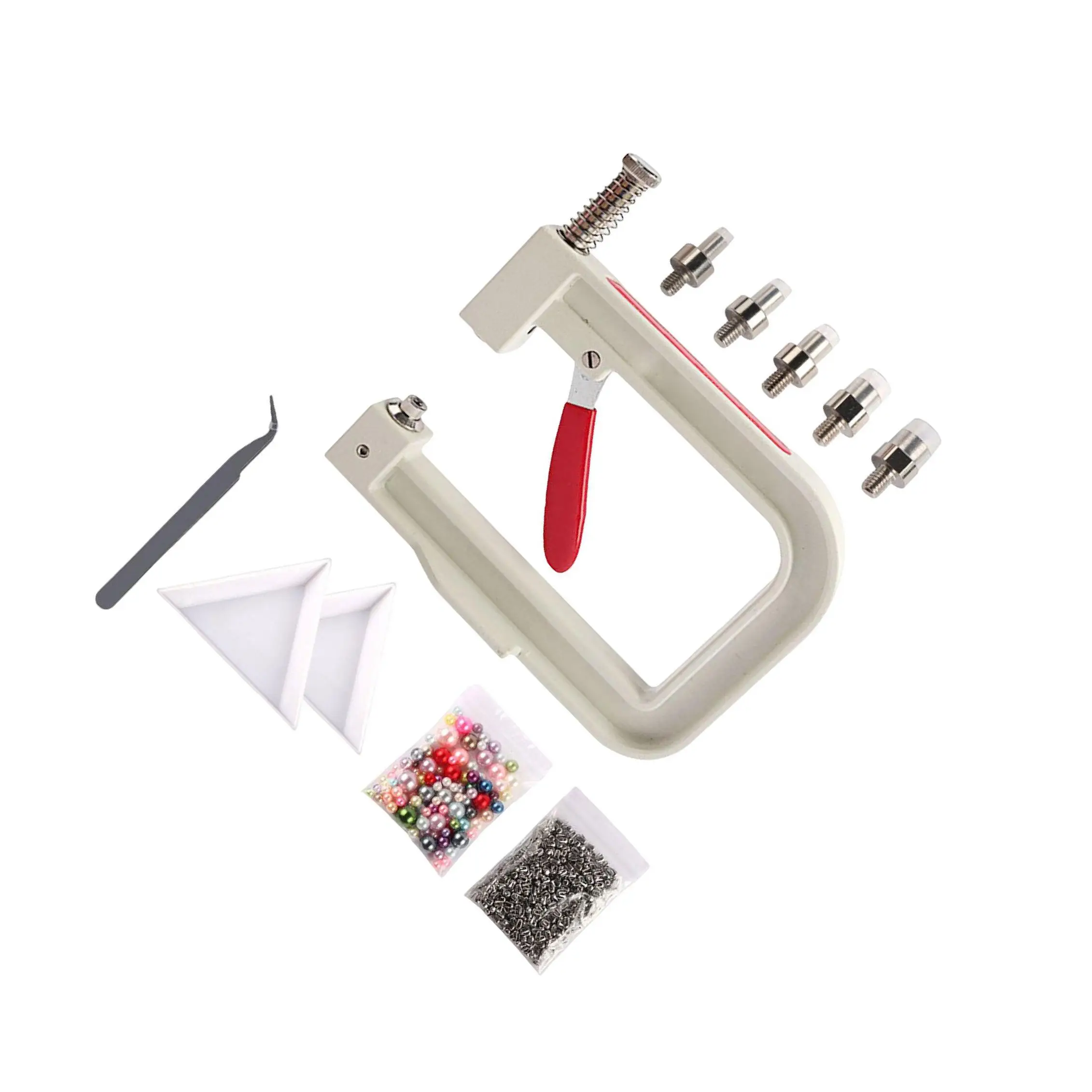 

Pearl Setting Machine Kits Beads Nails Rivet Stud With Craft Accessories DIY Projects 1 Bag Of Hand Nails Hats Handbags