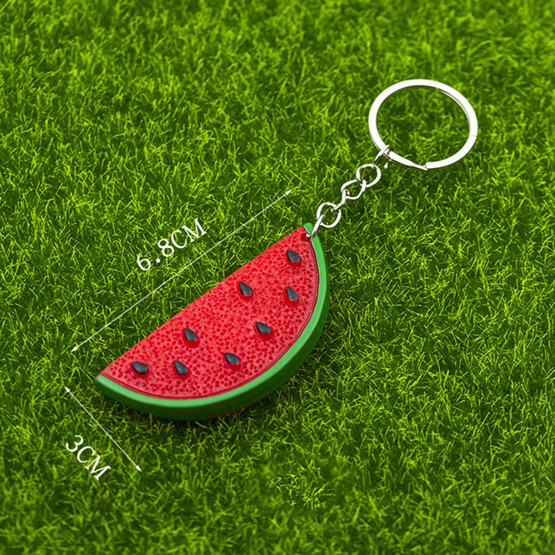 Simulation Watermelon Keychain Creative Summer Fruit Car Phone Bag Pendant Ornaments Gift