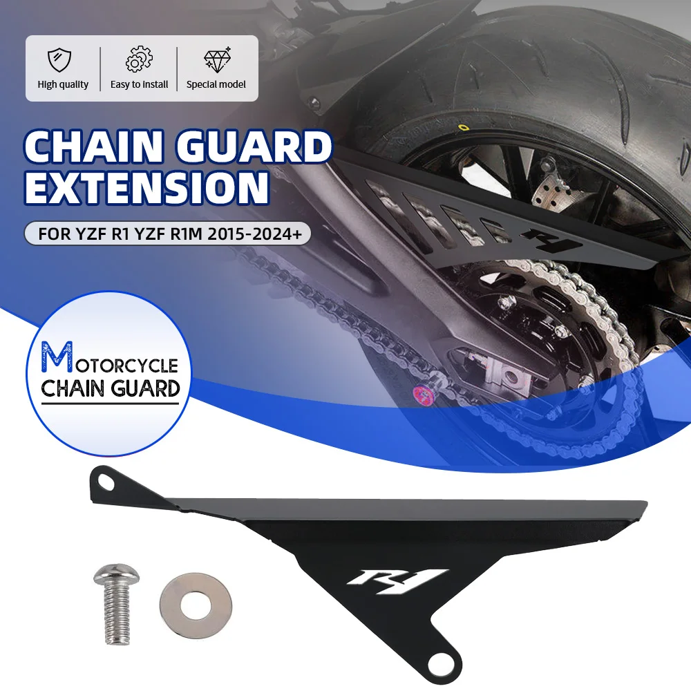 

For Yamaha YZF R1 YZF R1M YZF-R1 YZF-R1M 2015-2024+ Motorcycle Sprocket Cover Chain Guard Protector New Chain Guard Extension