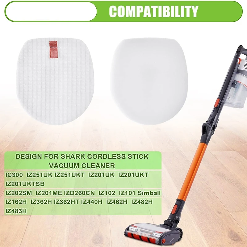 Filtro de esponja de repuesto para Shark IC300 IZ251UK IZ201UK IZ102, piezas de accesorios para aspiradoras, lavables y reutilizables